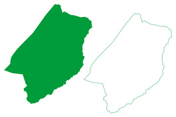 Canapi municipality (Alagoas state, Municipalities of Brazil, Federative Republic of Brazil) map vector illustration, scribble sketch Canapi map