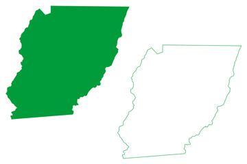 Candeal municipality (Bahia state, Municipalities of Brazil, Federative Republic of Brazil) map vector illustration, scribble sketch Candeal map