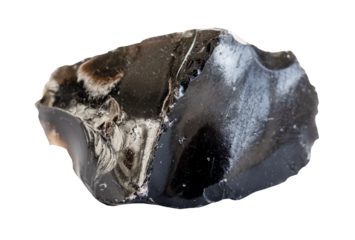 natural armenian piece of obsidian volcanic glass