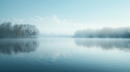 Fototapeta premium serene lake in the early morning