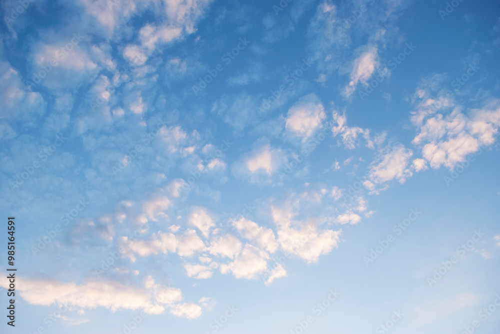 Wall mural gentle white clouds in the blue sky