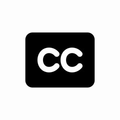 closed captioning icon sign vector