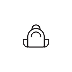 Minimalist backpack icon. Clean and modern icon of a backpack, suggesting a journey ahead. Editable icon.