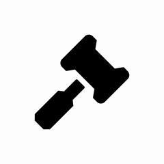 judge hammer icon sign vector