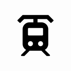 tram public transportation icon sign vector