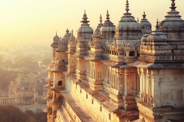 A View of the Ornate Architecture of the Jaswant Thada in Jodhpur, India