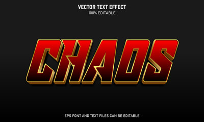 Obraz premium Chaos 3d editable text effect