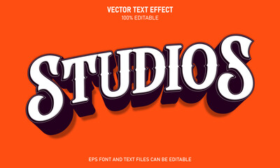 Studios 3d editable text effect