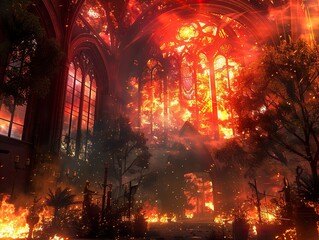 Burning Cathedral: A Gothic Inferno