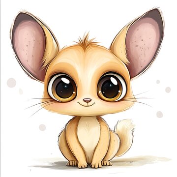 recommend clip art: Cute Cartoon Baby Gerbil with Big Eyes