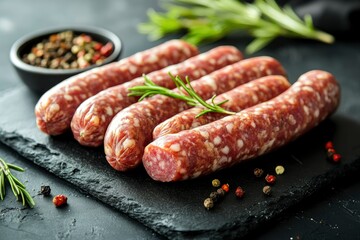 Raw Italian Sausage Links with Rosemary and Peppercorns