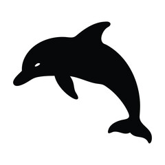 Fototapeta premium Dolphin silhouette vector