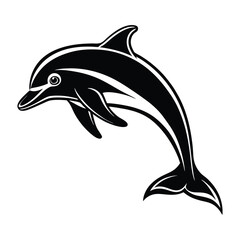 Obraz premium Dolphin silhouette vector