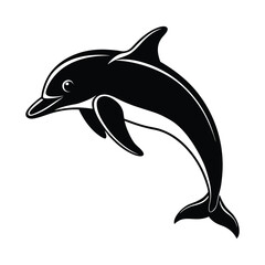 Obraz premium Dolphin silhouette vector