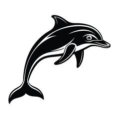 Dolphin silhouette vector
