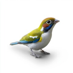 Fototapeta premium Colorful Bird with Vibrant Green and Blue Feathers
