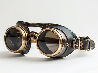 Steampunk Goggles: Vintage Leather & Brass Eyewear