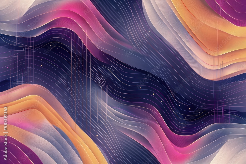 Poster abstract design background with vibrant colors, textured pattern. wave-like elements create dynamic,