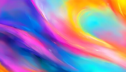 Vibrant Abstract Background of Swirling Colors in Blue, Purple, Pink, Orange, and Yellow