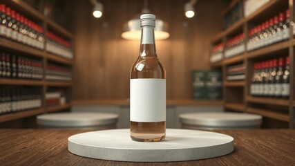 Empty room platform minimalist background for product presentation and object display. 3d rendering