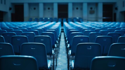 Naklejka premium empty chairs in an auditorium