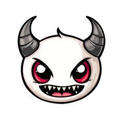 Whimsical Cartoon Monster With Menacing Features and Playful Eyes Perfect for Creative Projects