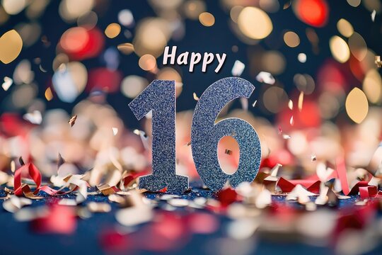 Sweet sixteen: text happy 16 years, the milestone birthday with joy and festivity, the transition from childhood to young adulthood with cherished memories, family, and friends