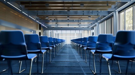 empty chairs in an auditorium