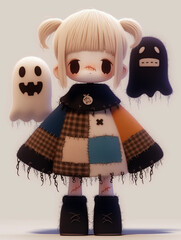 かわいいフェルト風のポルターガイスト