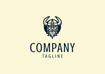 Vector illustration of Viking Logo Design