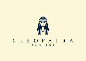 Vector illustration of Cleopatra Logo Design