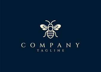 Vector illustration of Bee Modern Logo Design