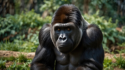 Obraz premium a gorilla standing