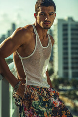 Male model in Miami, young male model, French Algerian male model, Miami model