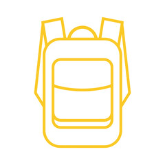 Backpack clip art design on plain white transparent isolated background for card, shirt, hoodie, sweatshirt, apparel, tag, mug, icon, poster or badge