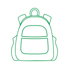 Backpack clip art design on plain white transparent isolated background for card, shirt, hoodie, sweatshirt, apparel, tag, mug, icon, poster or badge