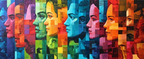 Fototapeta premium Various shapes and sizes reflect the multitude of human experiences.