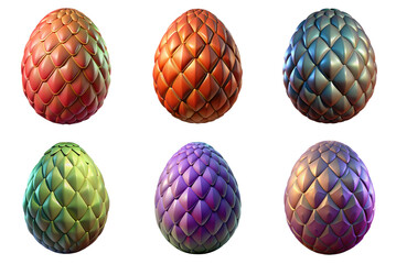 Obraz premium PNG dragon egg 3d collection, in cartoon style minimal on transparent, white background, isolate 