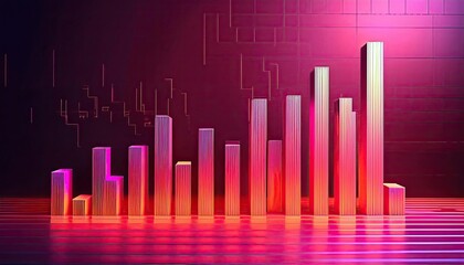 a simple bar graph that is rising and represents financial prosperity.