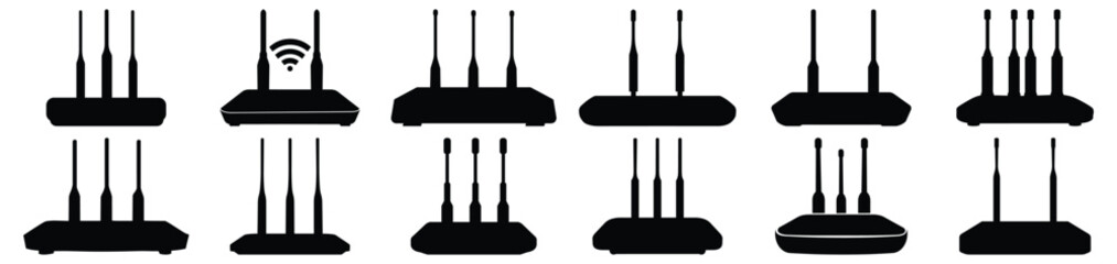 Wifi internet silhouette set vector design big pack of network illustration and icon