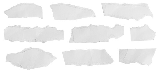 white paper on a white isolated background