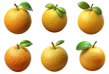 Obraz premium PNG ugli fruit 3d collection, in cartoon style minimal on transparent, white background, isolate 