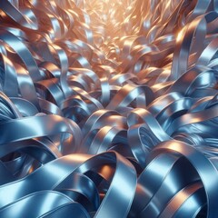 Obraz premium Overlapping satin ribbons.