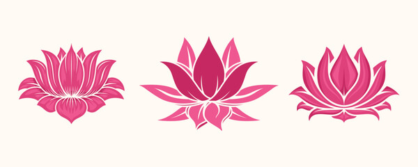 lotus flower logo set. lotus flower stem leaf
flower bloom pistil bud for cosmetics, beauty products, care, salon, spa, therapy, health and more