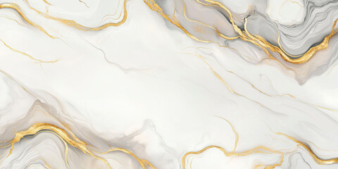 Luxurious texture of grey, gold and white marble