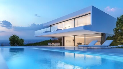 Modern Villa with Infinity Pool and Sunset View