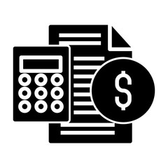 interest calculation Solid icon