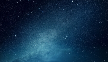 Obraz premium Night sky with Milky Way glowing stars, Mountain and the stars