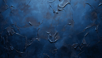 Fototapeta premium Dark blue concrete wall / Blue wall texture