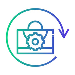asset Line Gradient Icon
